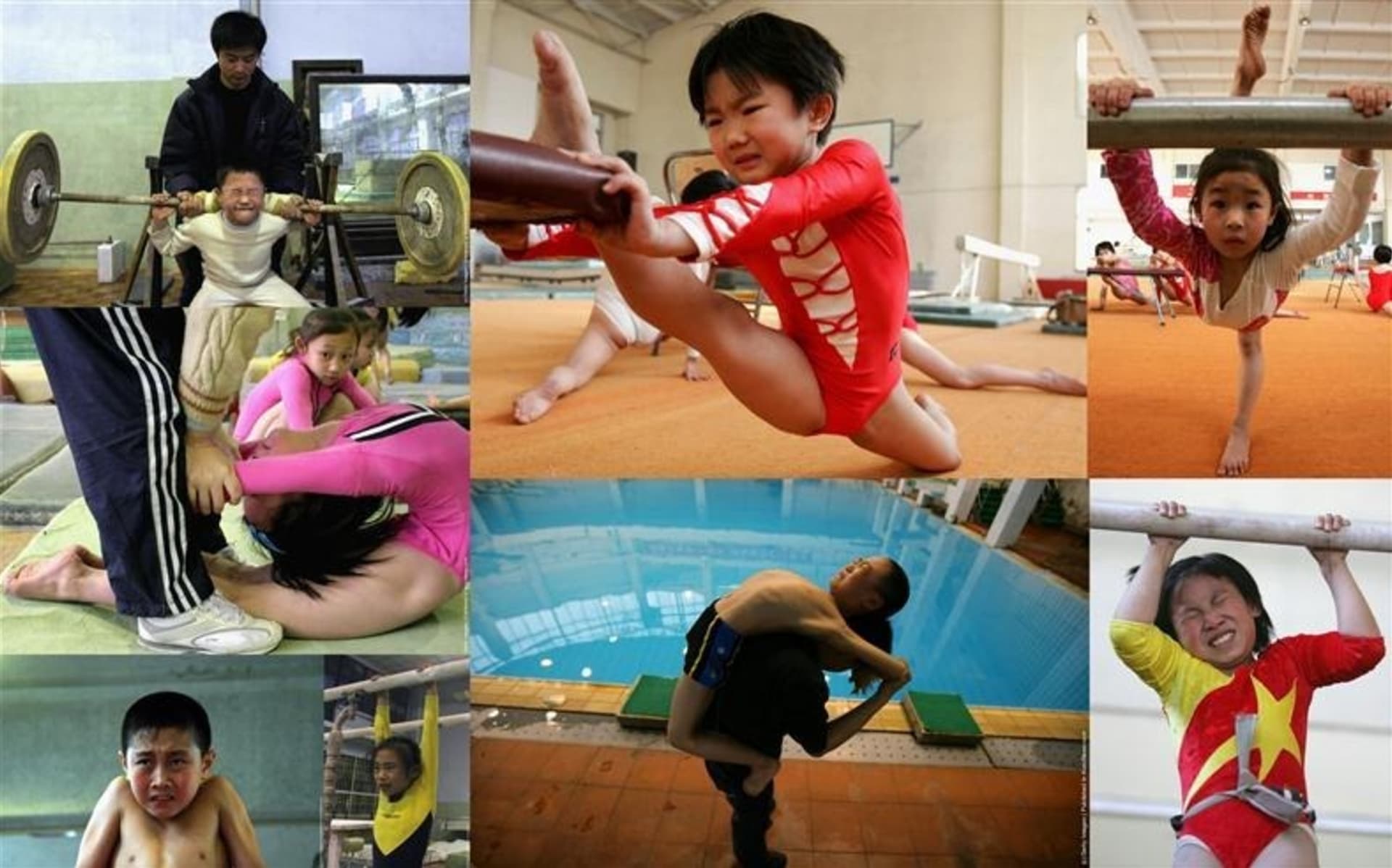 Šokující fotky ze sportovních tréninků dětí v Číně