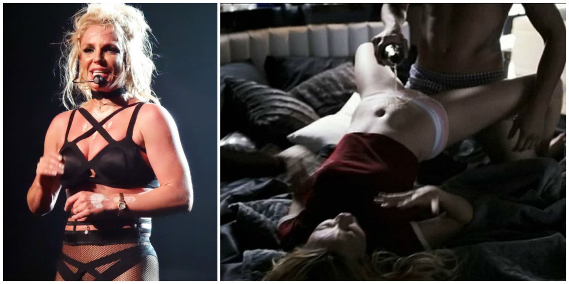 Britney Spears (vlevo) / fotka z chystané biografie Britney Ever After (vpravo)