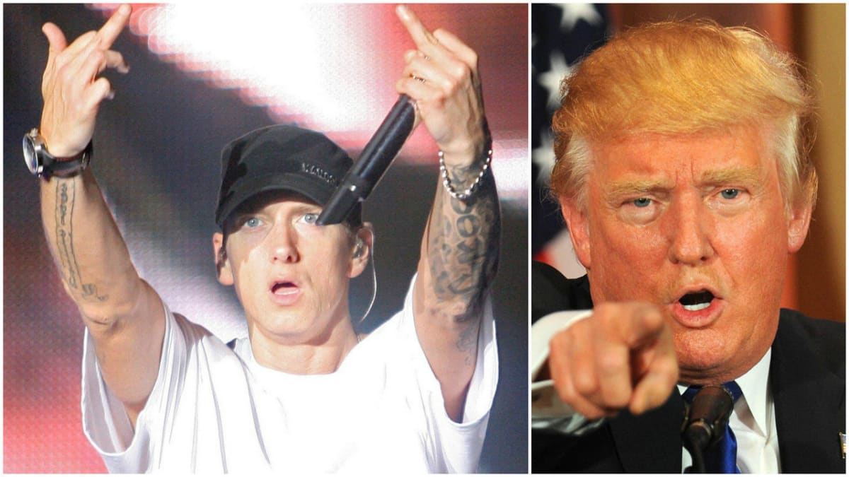 Eminem a 90 tisíc fanoušků společně poslali prezidentovi jasnou zprávu