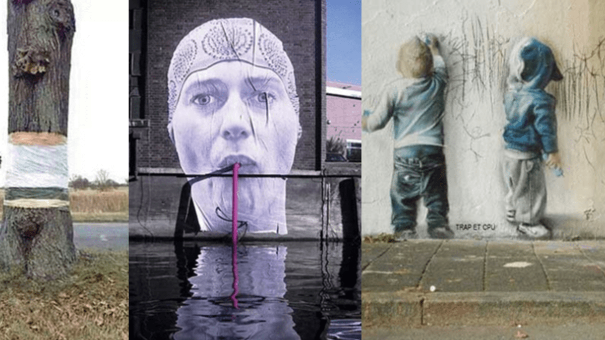 COOL STREETART: 13 příkladů, jak se dají obyčejné věci na ulici změnit v umělecká díla