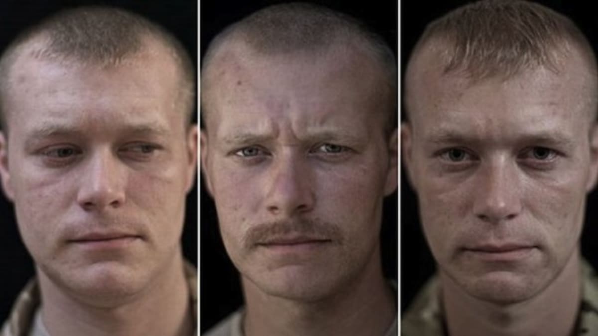 Portréty vojáků před misí v Afghánistánu, během ní a po ní