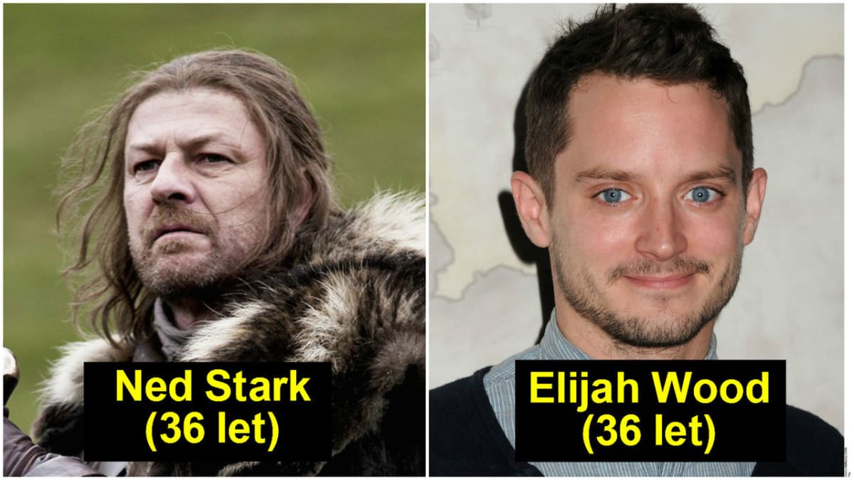 Ned Stark (35-36 let) - Elijah Wood (36 let)