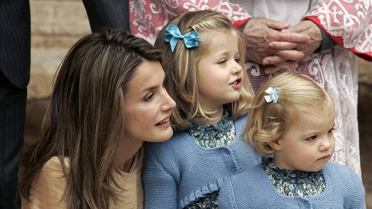 Španělská princezna Letizia s dcerami Sofií a Leonor.