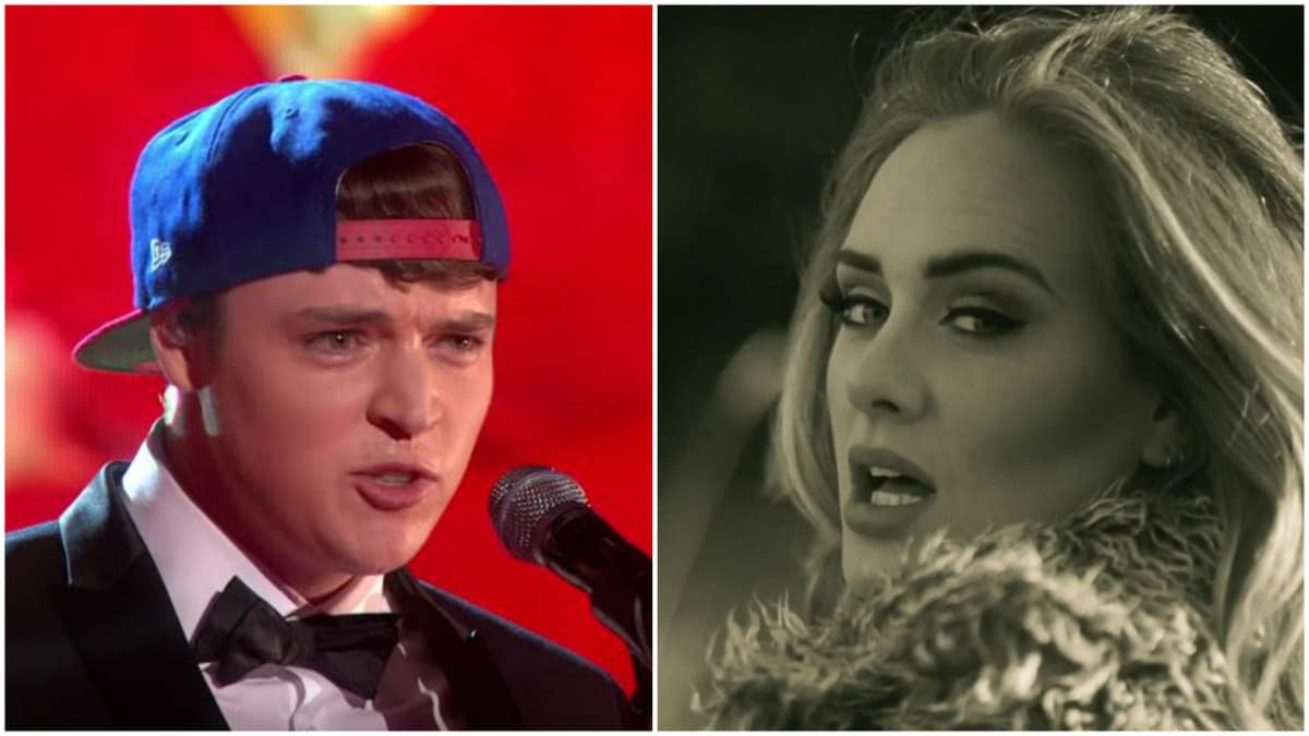 Mladík zkouší zazpívat slavnou píseň od Adele