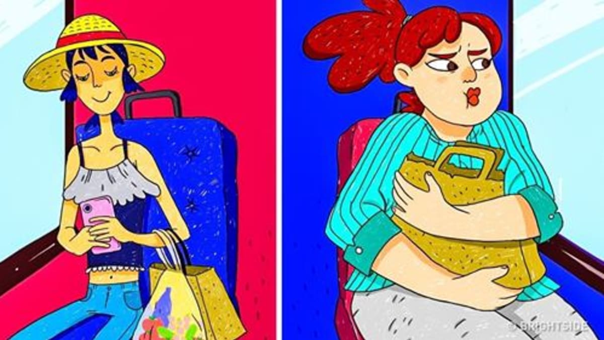 Ilustrace o problémech hubených a tlustých žen