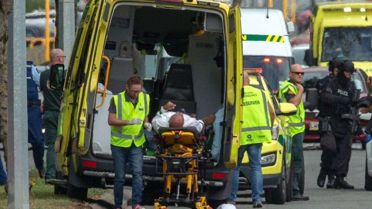 Fotografie z teroristického útoku na Novém Zélandu 1