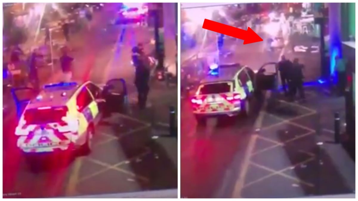 Záběry z teroristického útoku v Londýně.