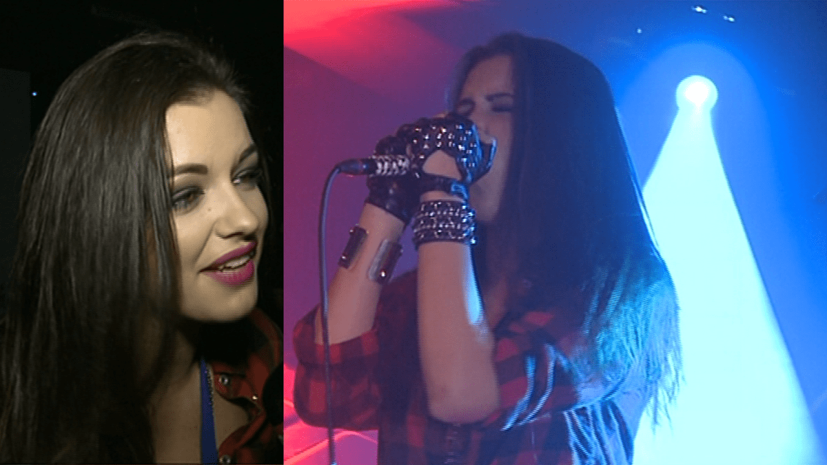 Video VIP zprávy: Miss Jitka Válková zpívá tvrdý rock