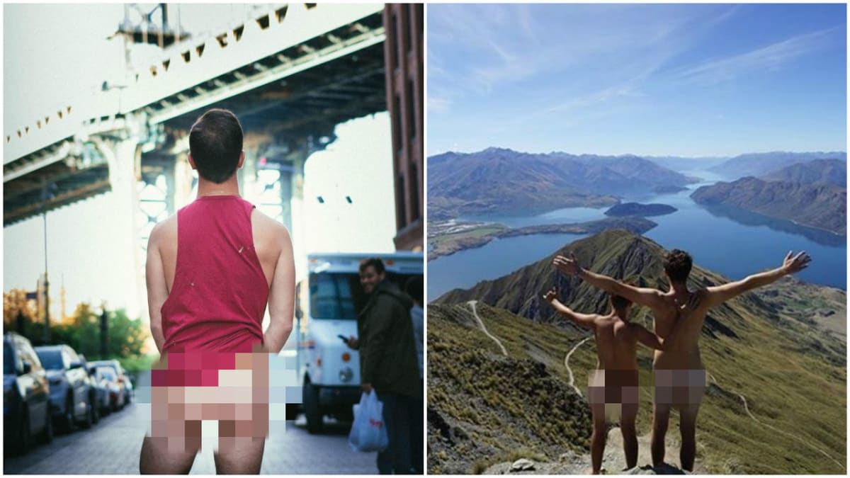 Instagram zaplňují fotografie mužů s nahými zadky.