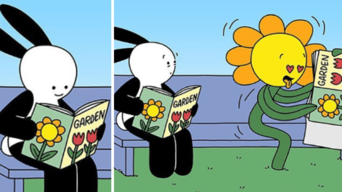 Vtipné komiksy s přerostlým králíkem