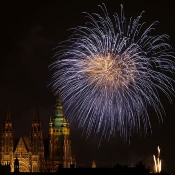 Novoroční ohňostroj a oslavy  v Praze