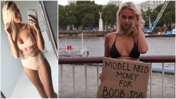VIDEO: Tahle modelka šla na ulici žebrat o peníze na plastiku prsou! Mělo to ale jeden háček...