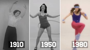 VIDEO: Evoluce fitness – Tahle sexy číča vám ukáže, jak se během 100 let změnilo cvičení
