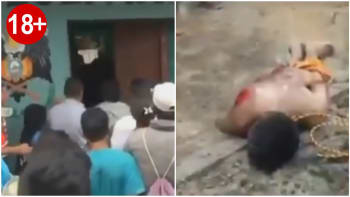 VIDEO 18+: Drsné záběry popravy za bílého dne! Muž, který znásilnil a zabil čtyřletou holčičku se soudu nedočkal. Vesničané ho pověsili!