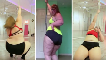 VIDEO: Bývalá anorektička je nejtlustší tanečnicí u tyče na světě! Podívejte se, jak vrtí 150kilovým zadkem