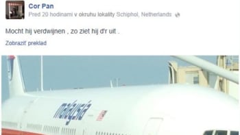 Holandský cestující žertoval o pádu malajského letadla. Teď je mrtvý. Podívejte se, co pověsil na Facebook