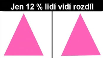 ŘEŠENÍ: Optická hádanka, kterou vyluští jen 12 % z vás! Uhádnete, čím se trojúhelníky liší?