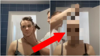 VIDEO: Týpek své přítelkyni oholil na požádání hlavu. Pak udělal tuhle dojemnou věc