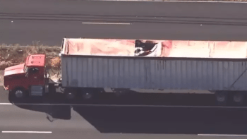 VIDEO: Parašutistka se zabila poté, co na dálnici vlítla do kamionu. Bizarnější smrt jste ještě neviděli
