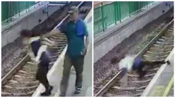 VIDEO: Děsivé záběry, které šokují internet! Muž brutálně shodil ženu do kolejí! Co se jí stalo?