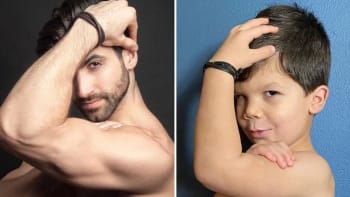 GALERIE: Malý kluk se rozhodl parodovat sexy fotky svého strýce. Kdo z nich je lepší?