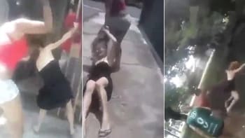 VIDEO: Bitka! Žena vláčí za vlasy po ulici manželovu milenku a následně ji hodí do…