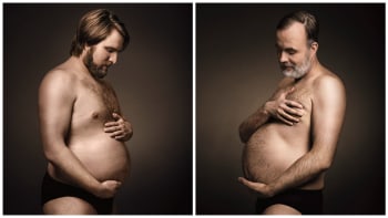 VTIPNÁ GALERIE: Muži si nafotili svoje pivní pupky jako těhotenská bříška. Proč to udělali?
