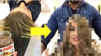 VIDEO: Umyl jí vlasy Nutellou a sladkým mlékem. Výsledek je naprosto šokující. Chtěli byste takové vlasy?