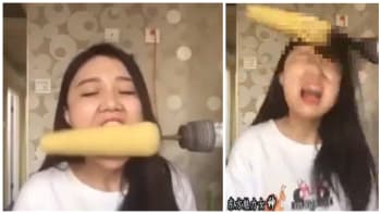 VIDEO: Šílené! Dívka chtěla sníst kukuřici pomocí vrtačky. Stalo se jí však něco děsivého…