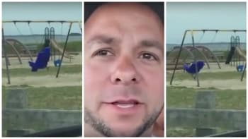 VIDEO: Otec popadl děti a utíkal z hřiště, jakmile to uviděl. Podívejte se na tuhle houpačku