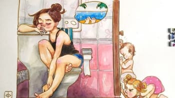 GALERIE: 9 ilustrací, které dokazují, že mateřství a soukromí nejde dohromady. Dámy, znáte tohle taky?