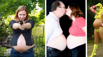 Šílené těhotenské fotografie