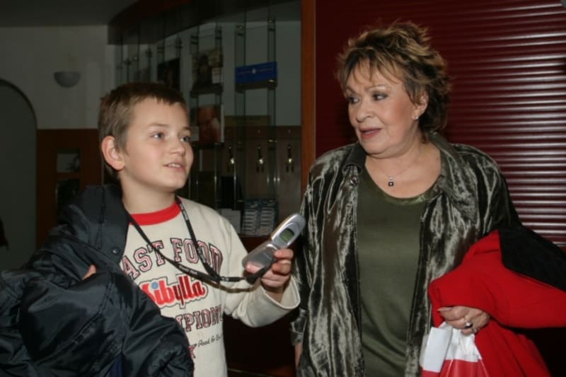 Jiřina Bohdalová s vnukem Vojtěchem