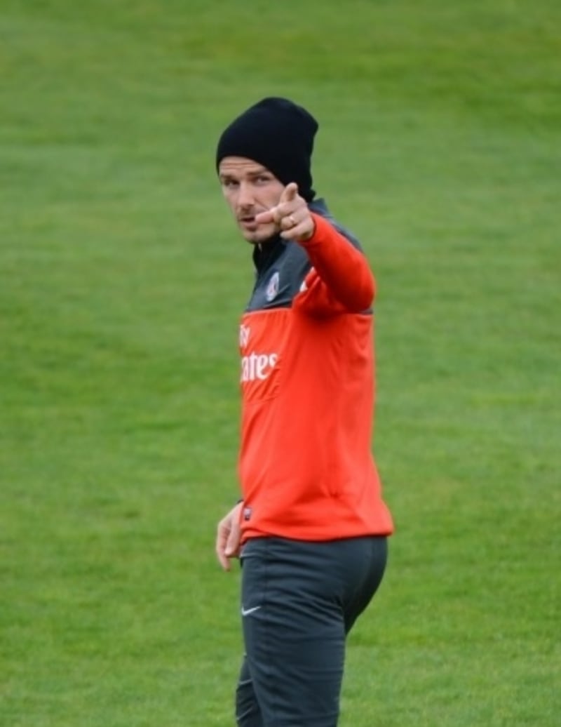 David Beckham se nerad fotí při tréninku