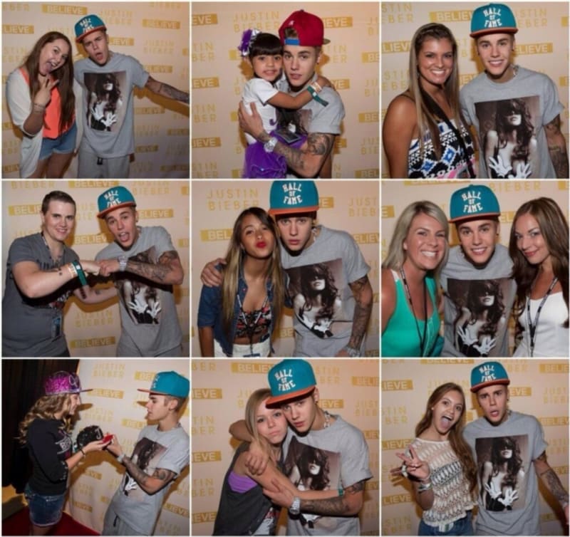 Rozhodně Justin nezapomíná na své fanoušky a rád se s nimi fotí
