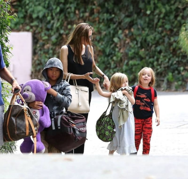 Herečka Angalina Jolie své děti často a ráda vychovává sama