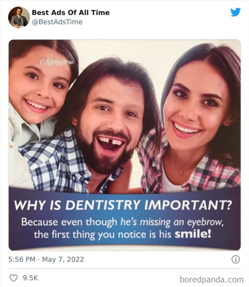Proč jsou zubaři tak důležití? Protože i když muži chybí obočí, všimli jste si nejdřív úsměvu.