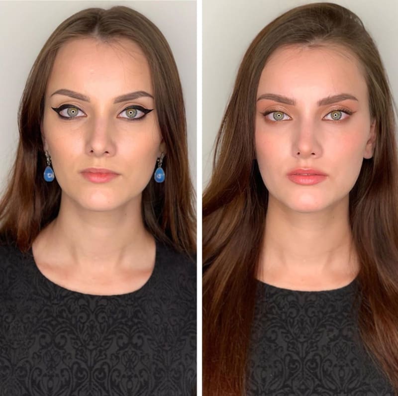 Ženy sdílely makeup od sebe vs. od vizážistky.
