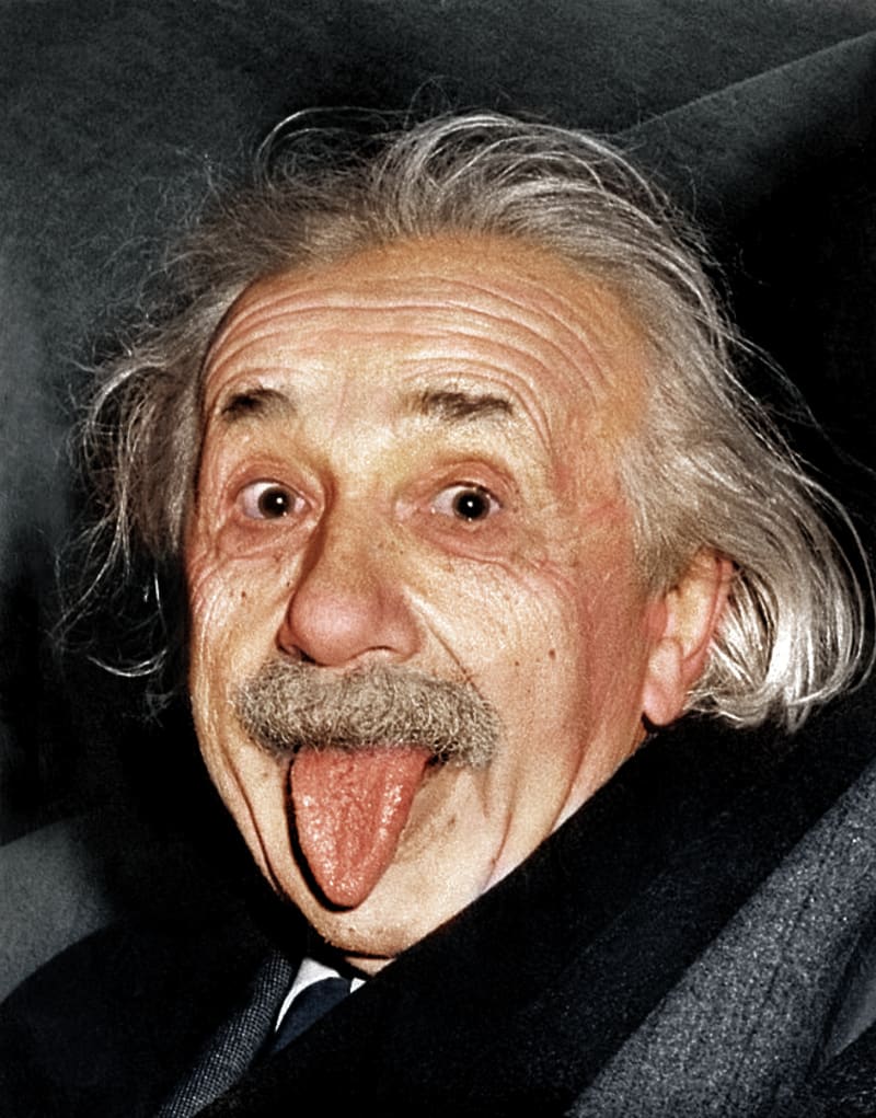 Vyplazený jazyk vědce a fyzika Alberta Einsteina... nezapomenutelná fotografie, která zde nesmí chybět!