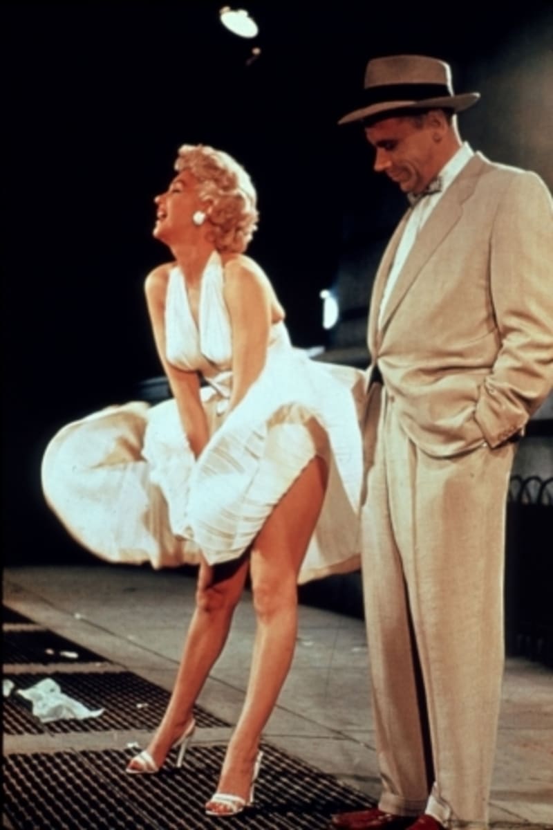 Marilyn Monroe ve své nejslavnější póze ve filmu Slaměný vdovec