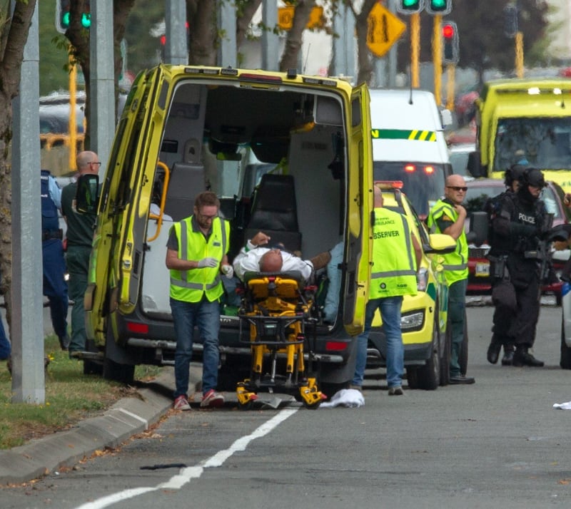 Fotografie z teroristického útoku na Novém Zélandu 1