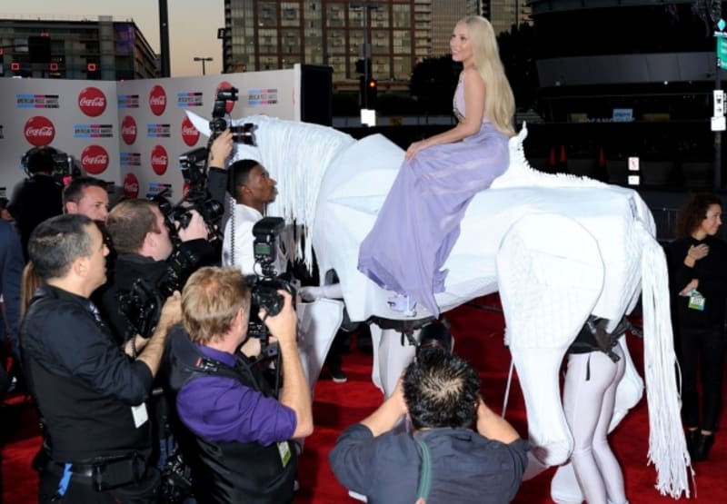 American Music Awards 2013… Lady Gaga přijela na bílém koni