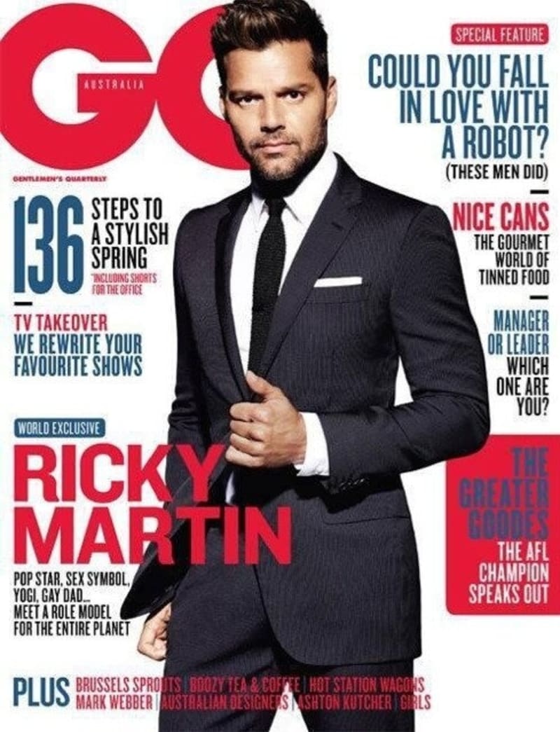 Ricky Martin v rozhovoru pro australského magazínu GQ šokoval svým přiznáním