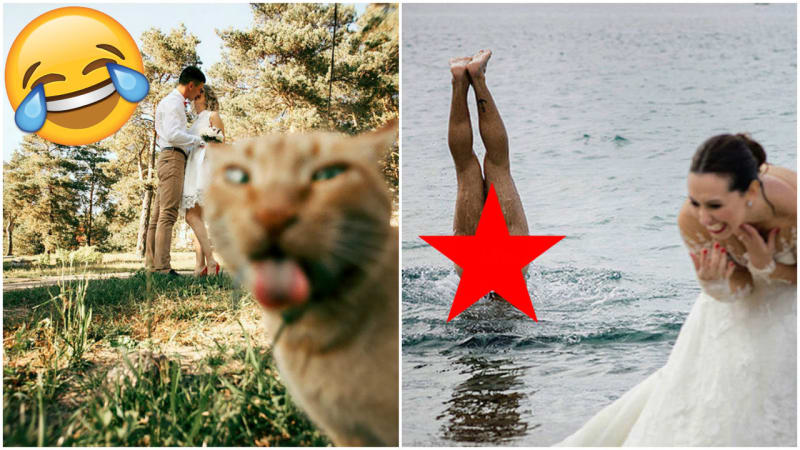 GALERIE: 12 geniálně zkažených svatebních fotek?! Dostanou vás kočičí zadky i vysmátí delfíni