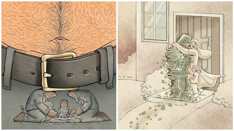 GALERIE: 20 drsných ilustrací, které ukazují realitu dnešní společnosti. Můžeme se ještě ponaučit?