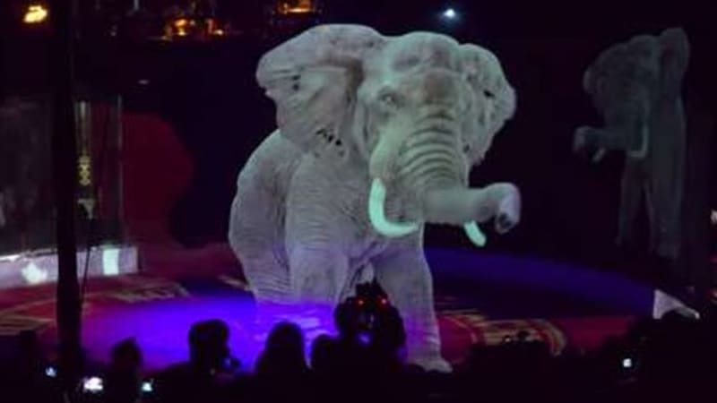 VIDEO: Revoluční cirkus! Místo živých zvířat byly lidem promítány hologramy. Tyhle fantastické záběry vás dostanou