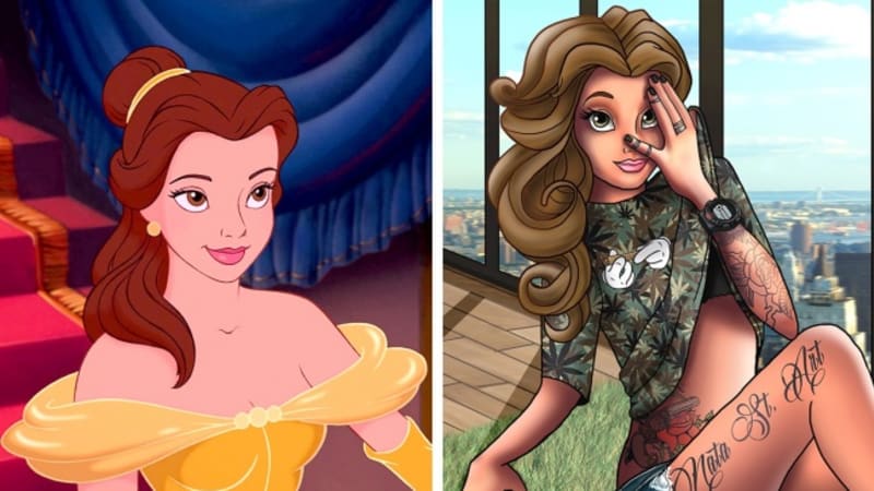 GALERIE: 10 ilustrací, které ukazují, jak by vypadaly slavné princezny jako rebelky. Která je nejvíc sexy?