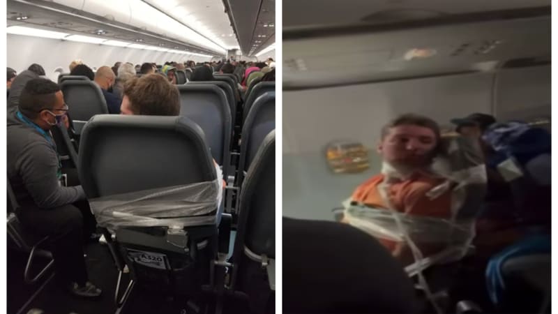 VIDEO: Muž napadl posádku letadla a byl připoután k sedačce. Jaký dostal trest?
