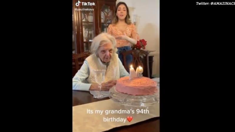 VIDEO: 94letá babička vyslovila na své narozeniny neobvyklé přání. Pobavila tím celý internet