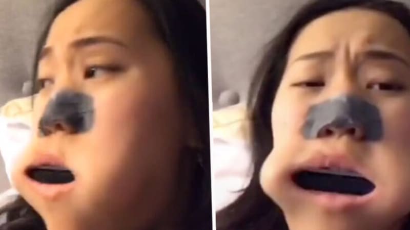 VIDEO: Holka chtěla natočit video na TikTok. Harmonika jí uvízla v puse, takže furt vydávala zvuky
